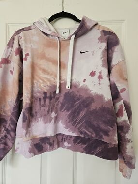 Nike Women’s Tie-Dye Hoodie Sweater - Pink, Purple & Peach